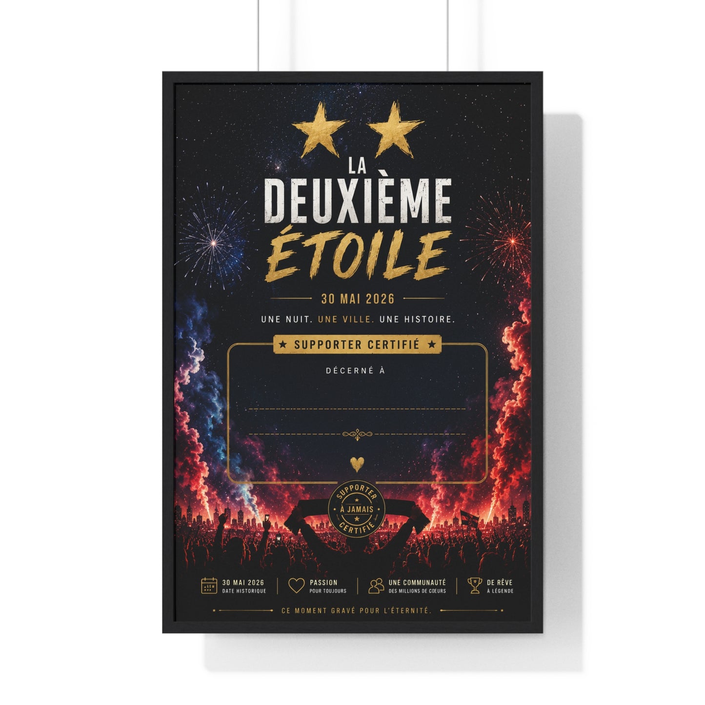 La Deuxième Étoile Poster — Concert Event Certificate Wall Art