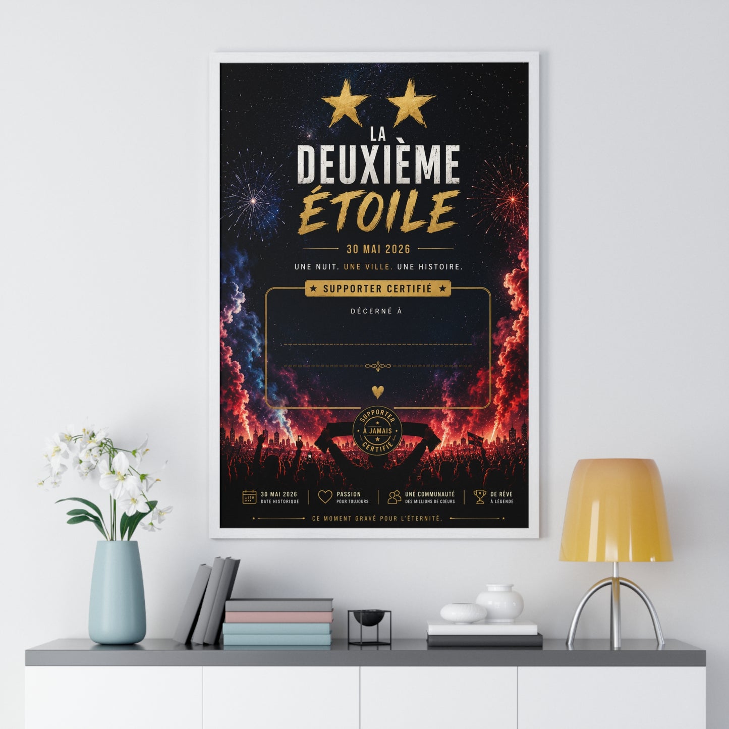 La Deuxième Étoile Poster — Concert Event Certificate Wall Art